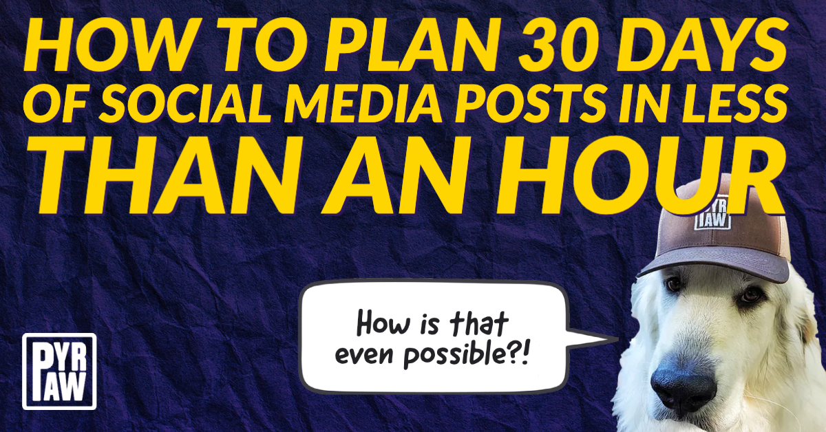 How To Plan 30 Days of Social Media Posts In less than an hour header image