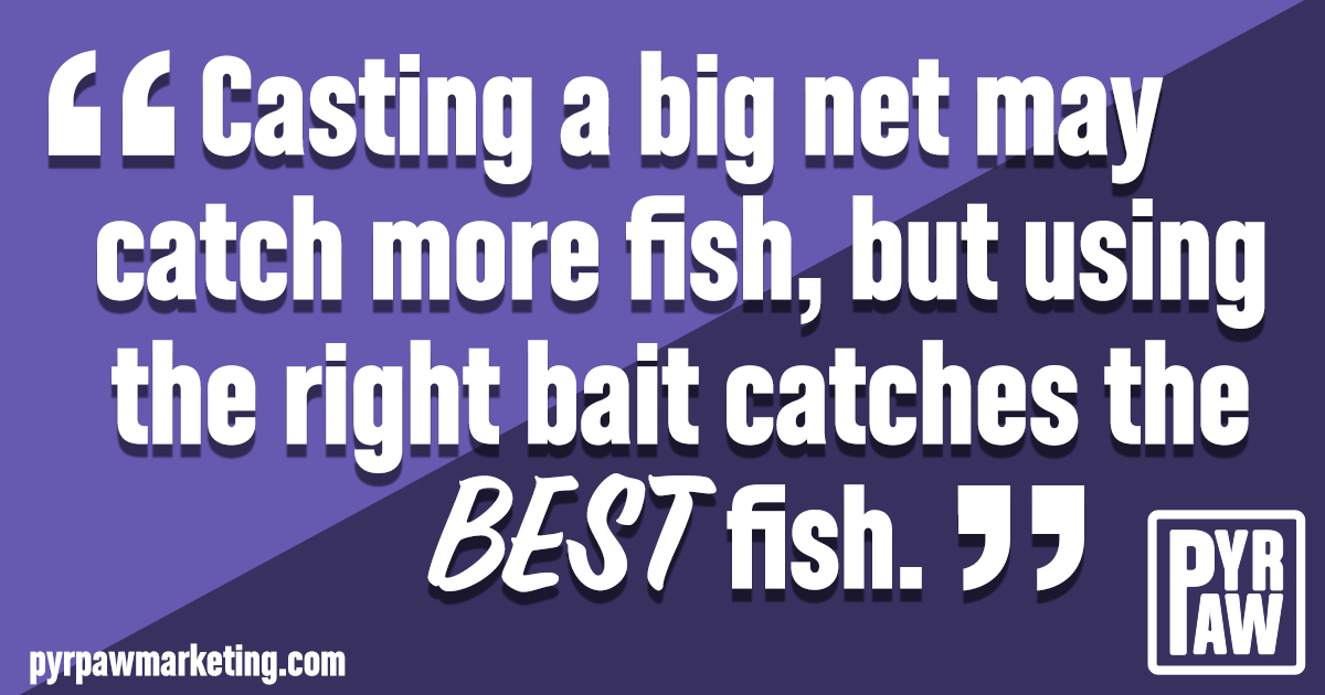 attracting clients with the right bait graphic